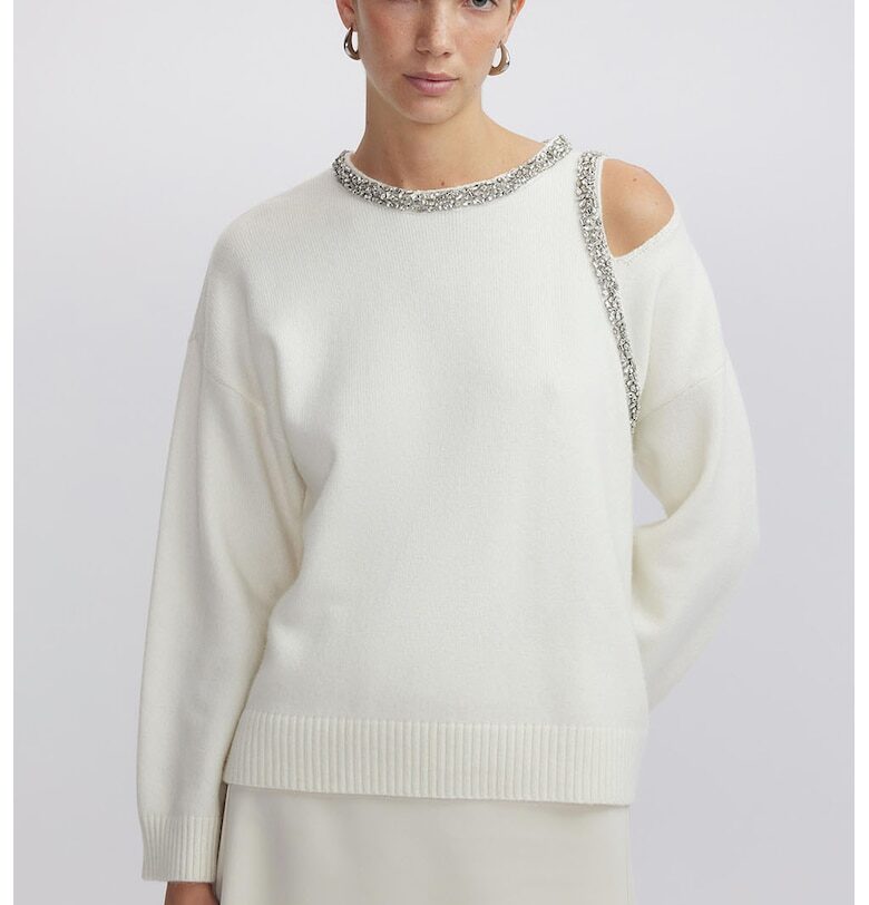 Пуловер с паднали ръкави и отвор Ipekyol