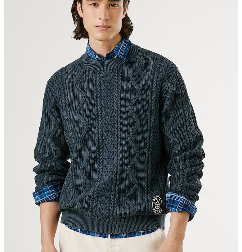 Пуловер с плетен дизайн Pepe Jeans London