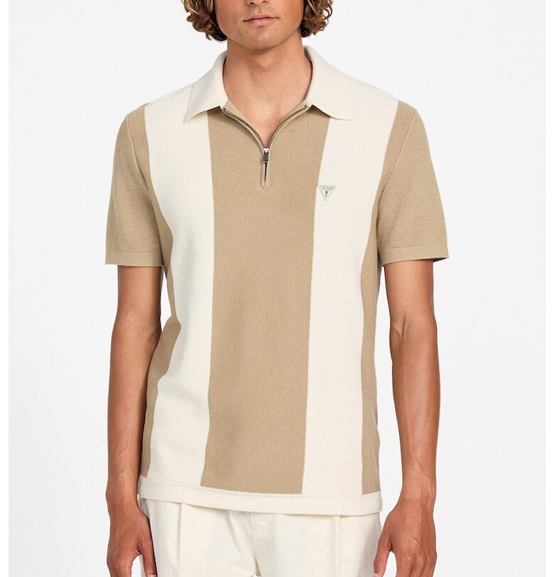 Пуловер с яка и къси ръкави GUESS