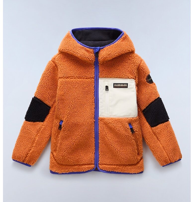 Пухено яке с цип и качулка Napapijri