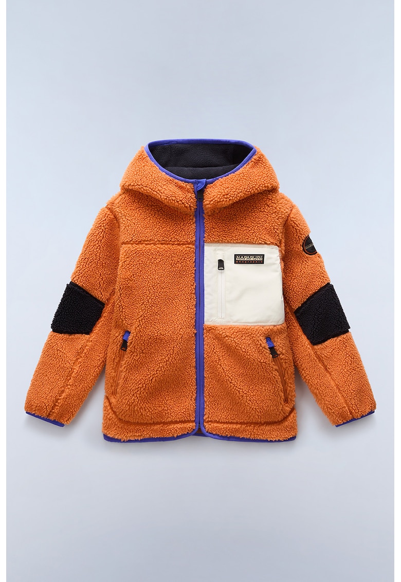 Пухено яке с цип и качулка Napapijri