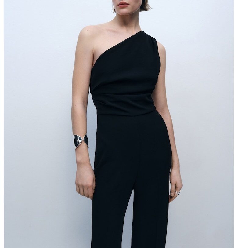 Разкроен гащеризон с едно рамо Mango