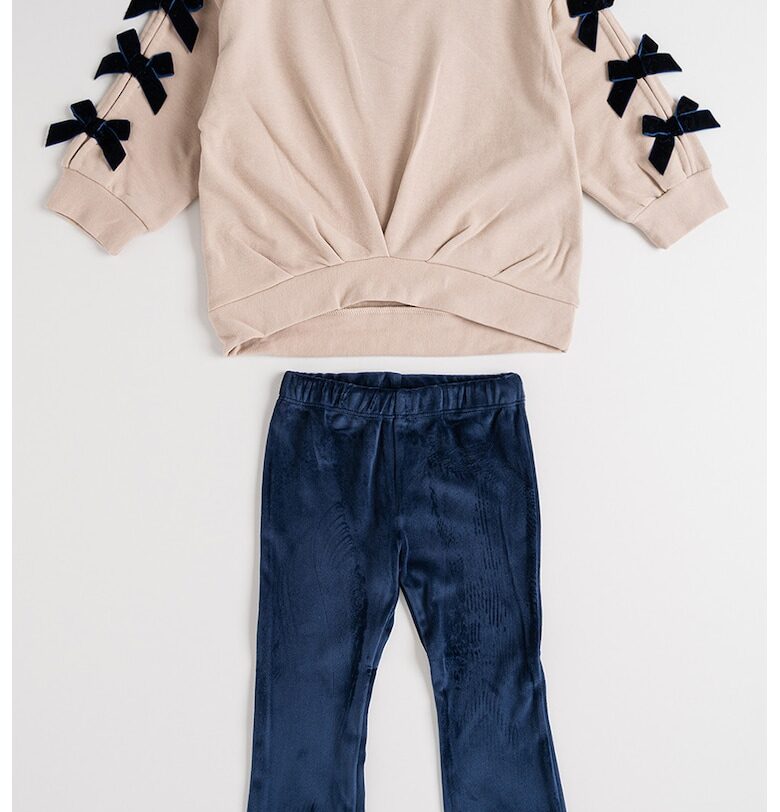 Разкроен панталон и суитшърт с панделка Mayoral