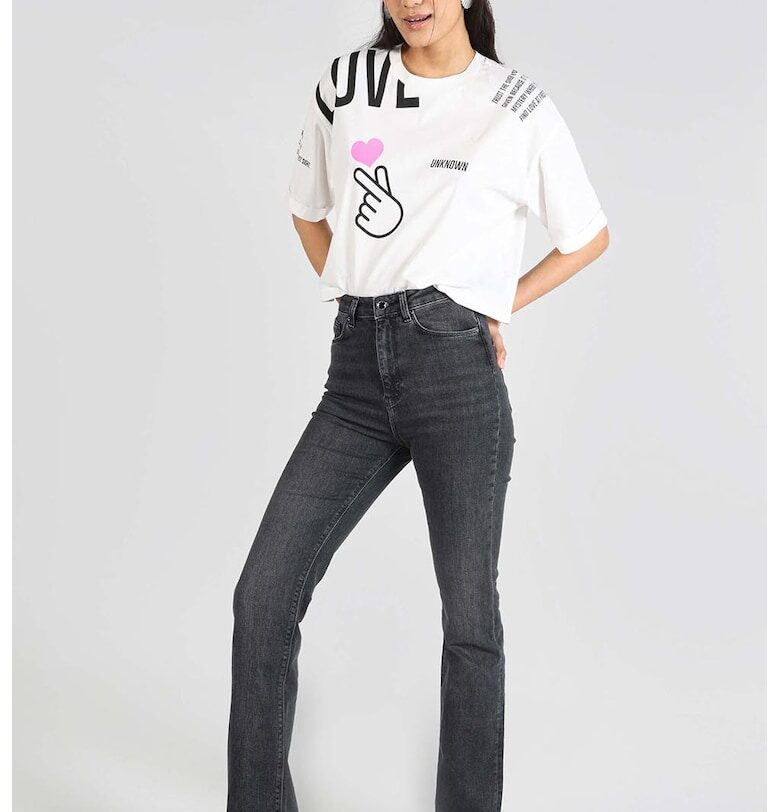 Разкроени дънки с висока талия COLINS