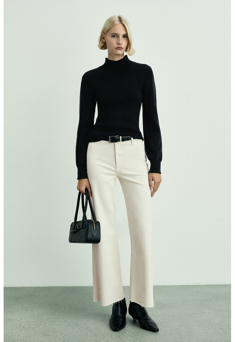 Разкроени дънки с висока талия Mango