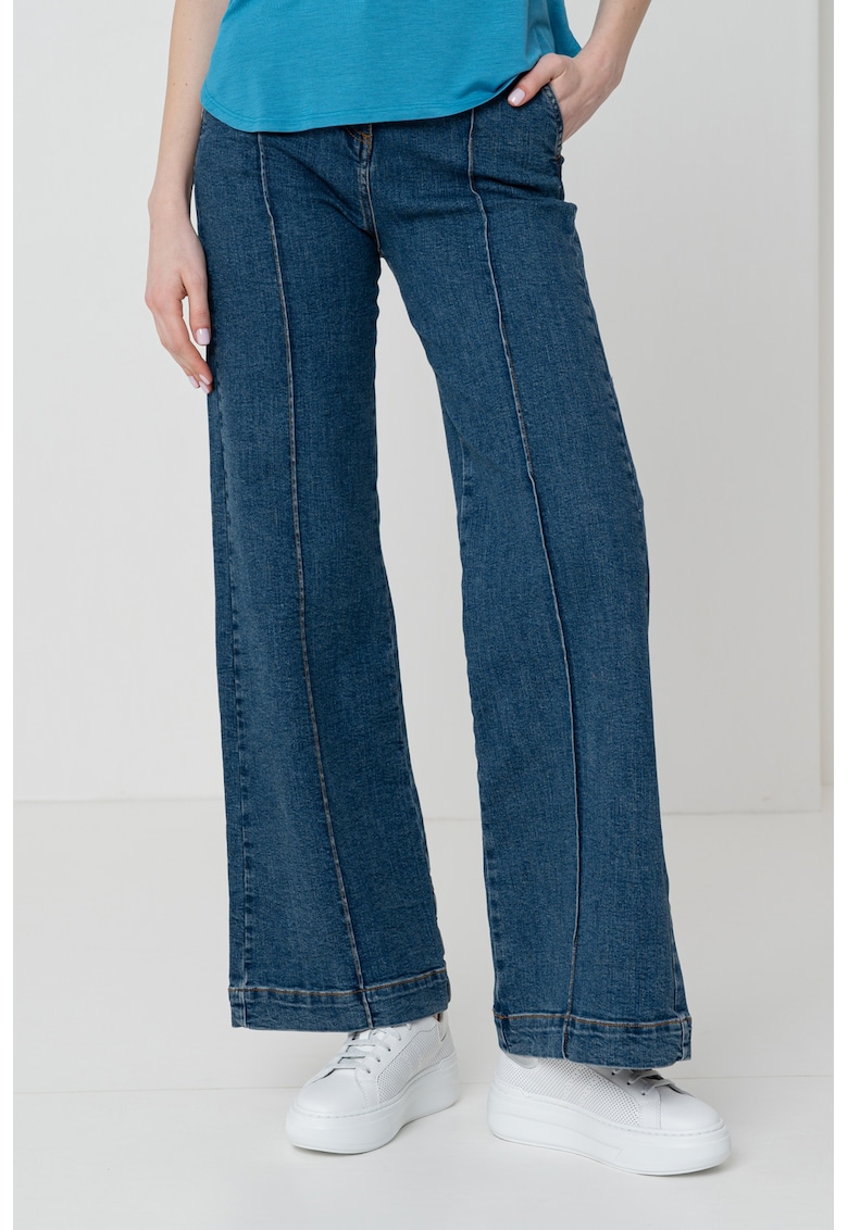 Разкроени дънки с висока талия United Colors of Benetton