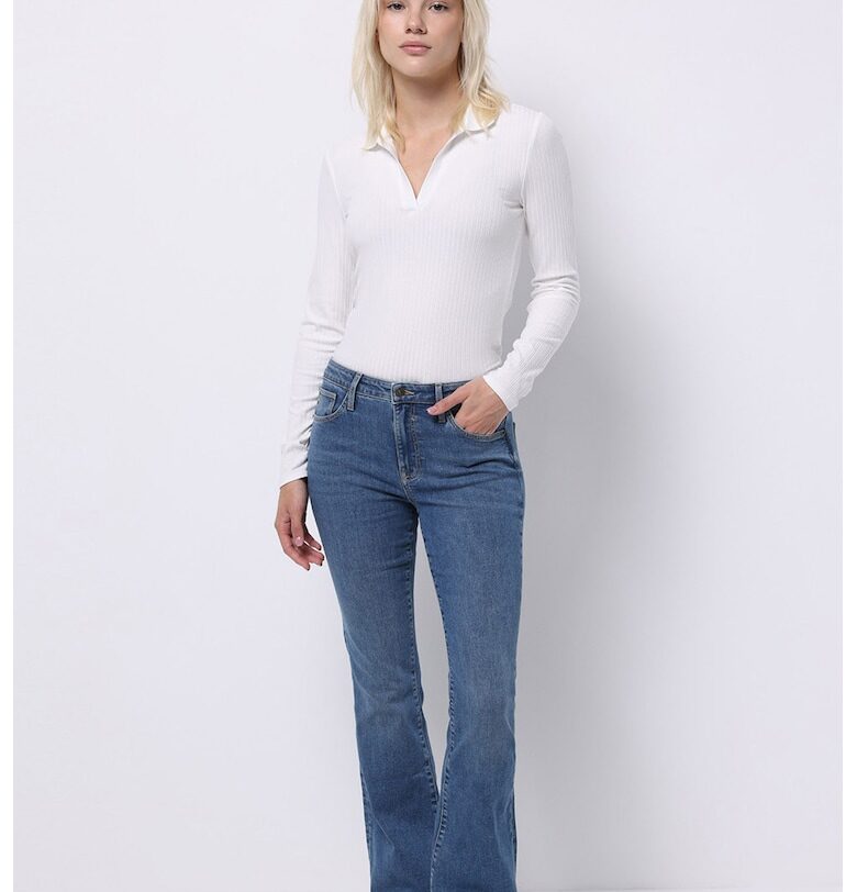 Разкроени дънки със средна талия COLINS