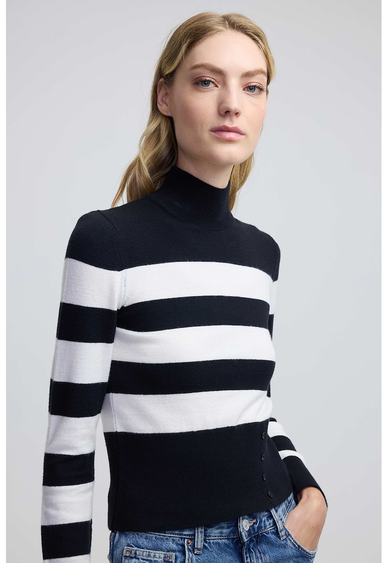 Раиран пуловер с висока яка Ipekyol