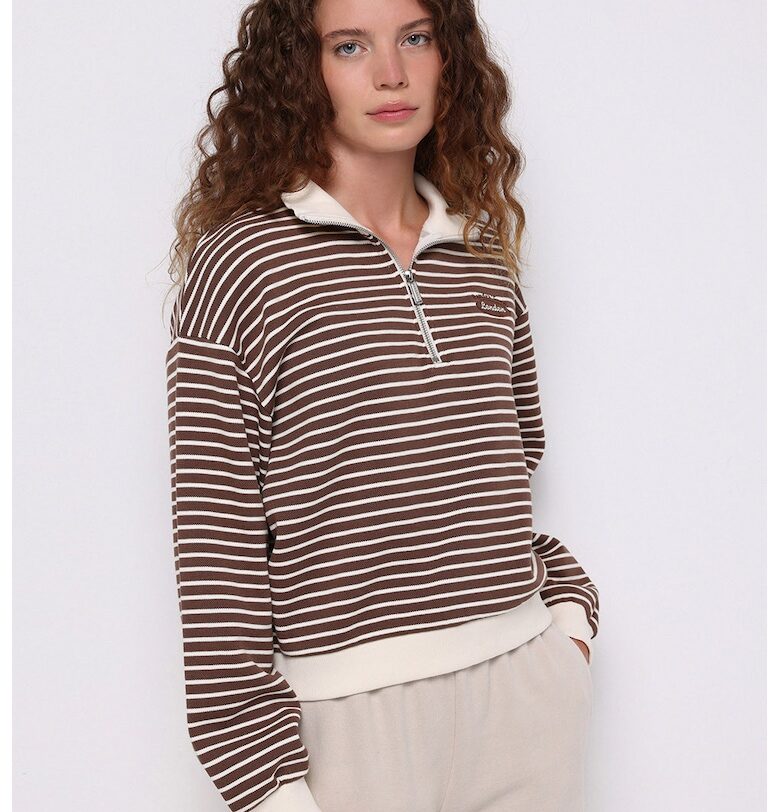 Раиран суитшърт с паднали ръкави COLINS