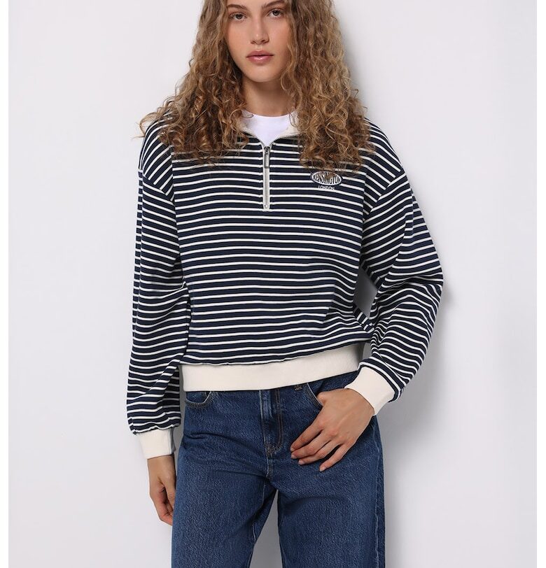 Раиран суитшърт с паднали ръкави COLINS