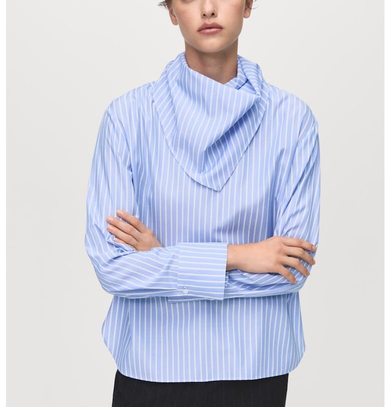 Раирана блуза с шалче Mango