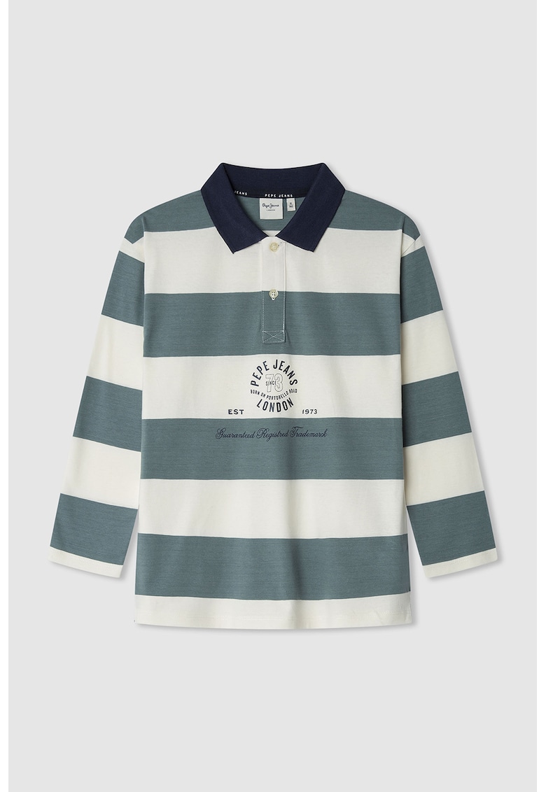 Раирана блуза с яка Pepe Jeans London