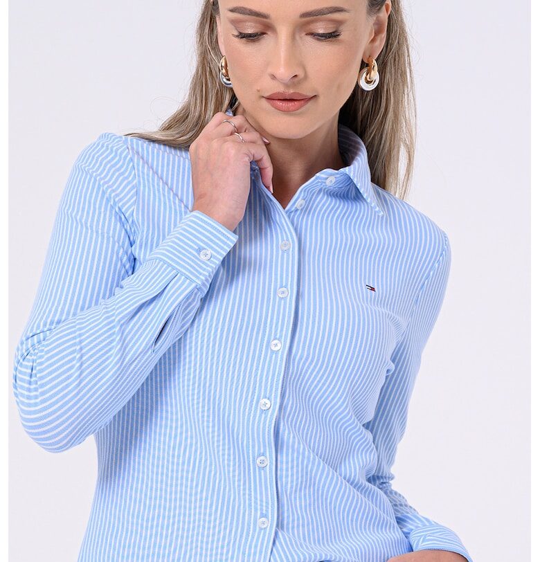 Слим риза от пике с лого Tommy Hilfiger