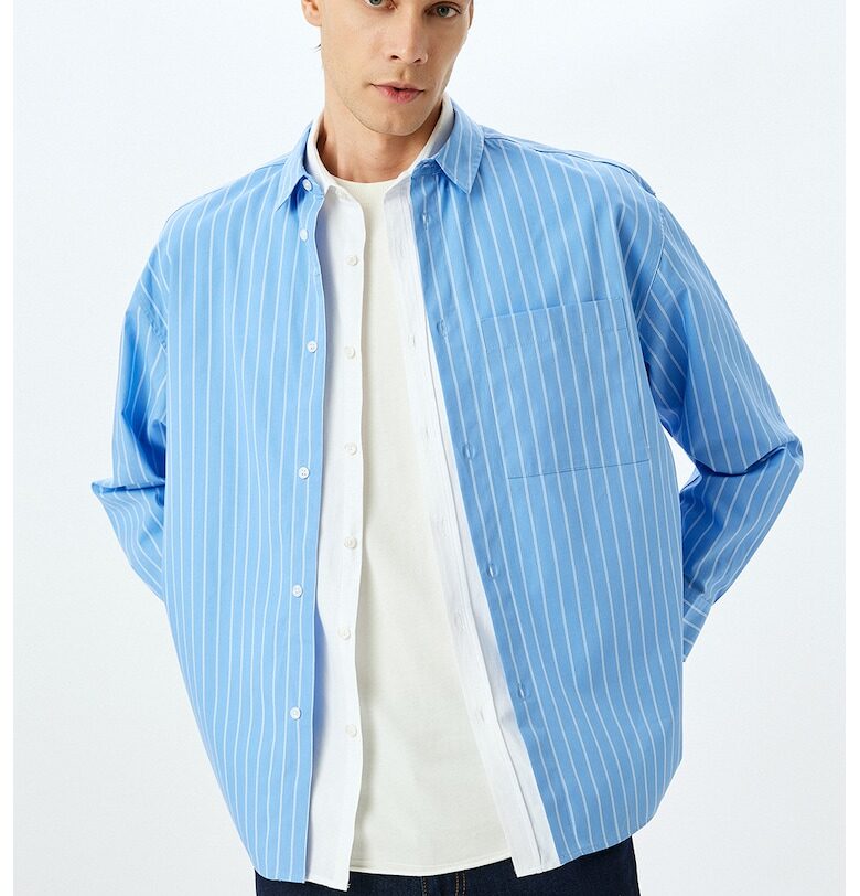 Раирана риза с джоб на гърдите KOTON