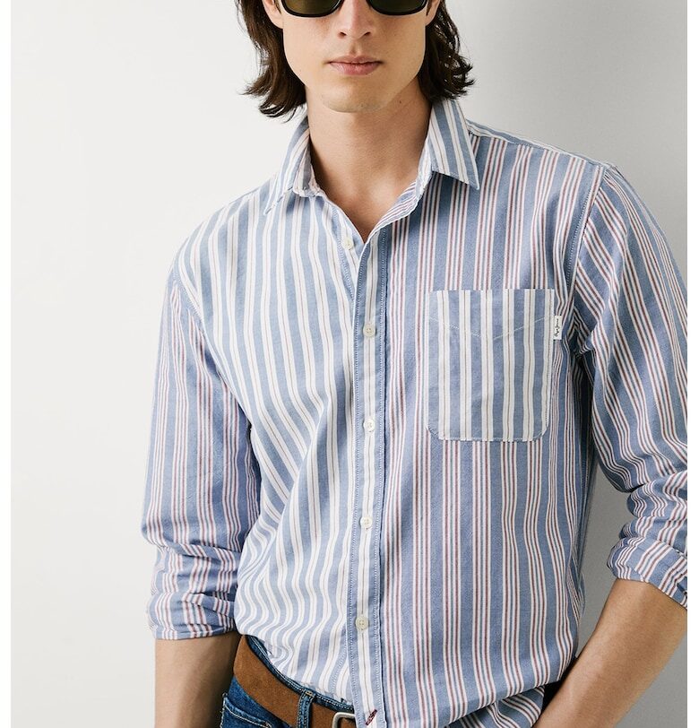 Раирана риза с джоб на гърдите Pepe Jeans London