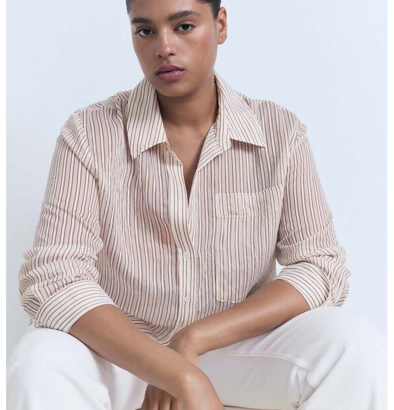 Раирана риза с дълги ръкави Mango