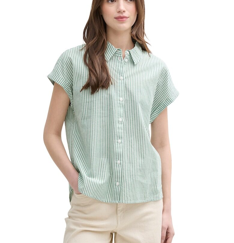 Раирана риза с къси ръкави Tom Tailor