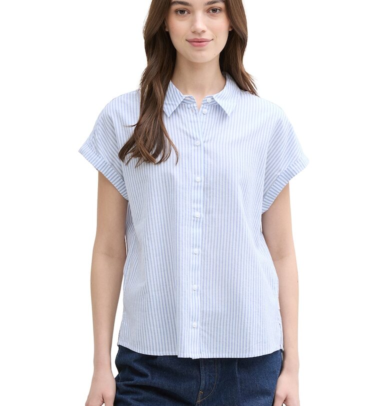 Раирана риза с къси ръкави Tom Tailor