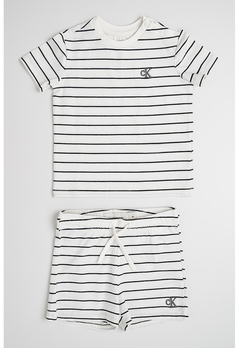 Раирана тениска и къс панталон- 2 части CALVIN KLEIN