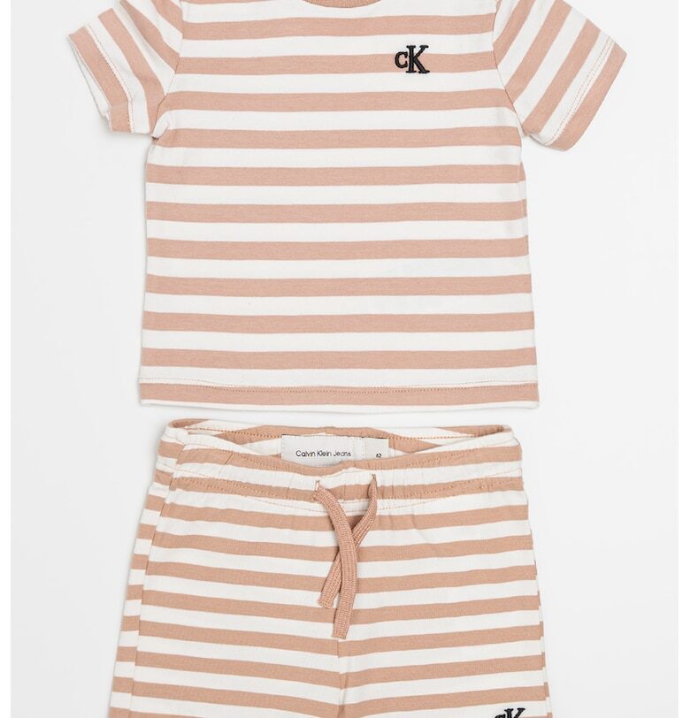 Раирана тениска и къс панталон- 2 части CALVIN KLEIN