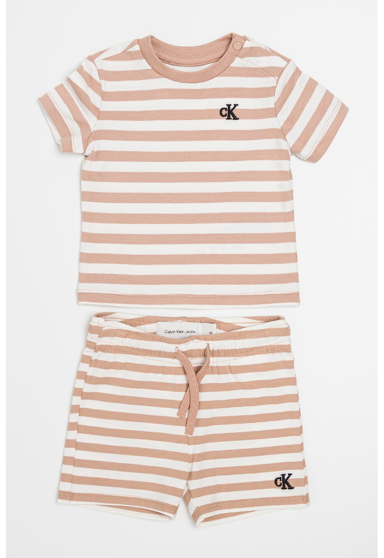 Раирана тениска и къс панталон- 2 части CALVIN KLEIN