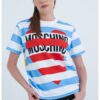 Раирана тениска с лого Moschino Jeans