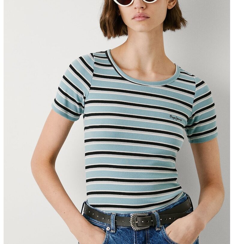 Раирана тениска с овално деколте Pepe Jeans London