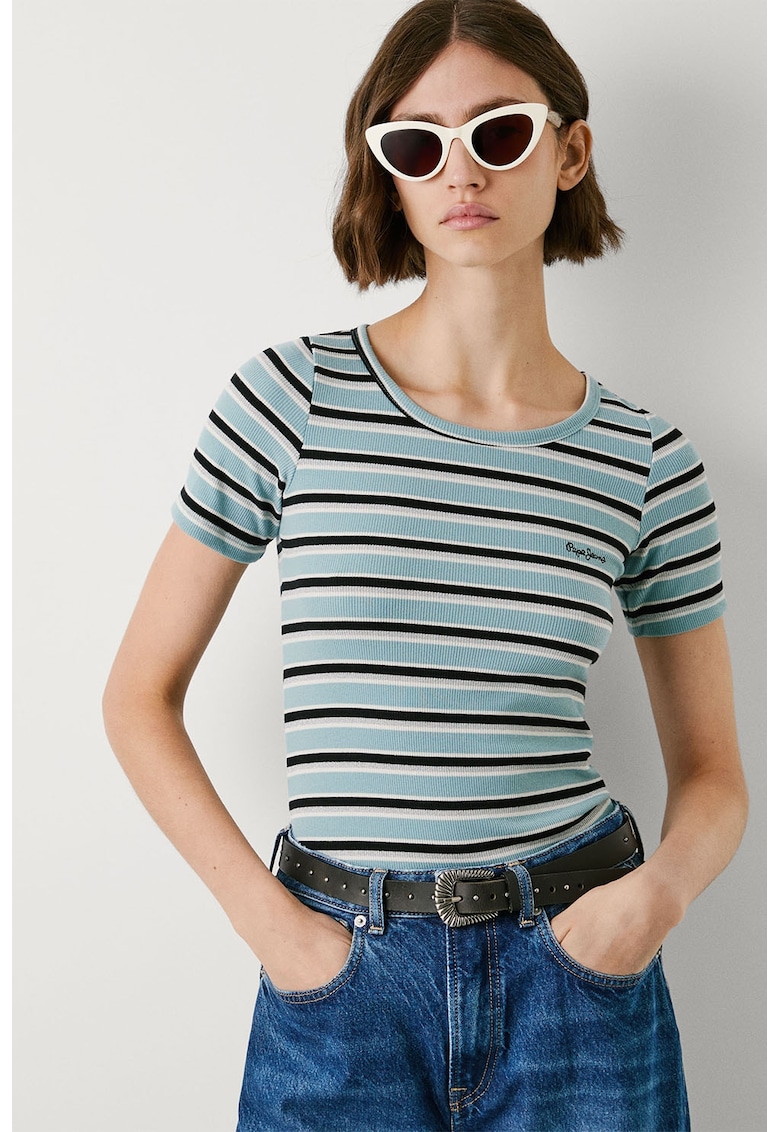 Раирана тениска с овално деколте Pepe Jeans London