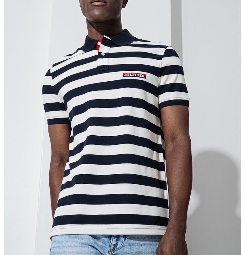 Раирана тениска с яка Tommy Hilfiger