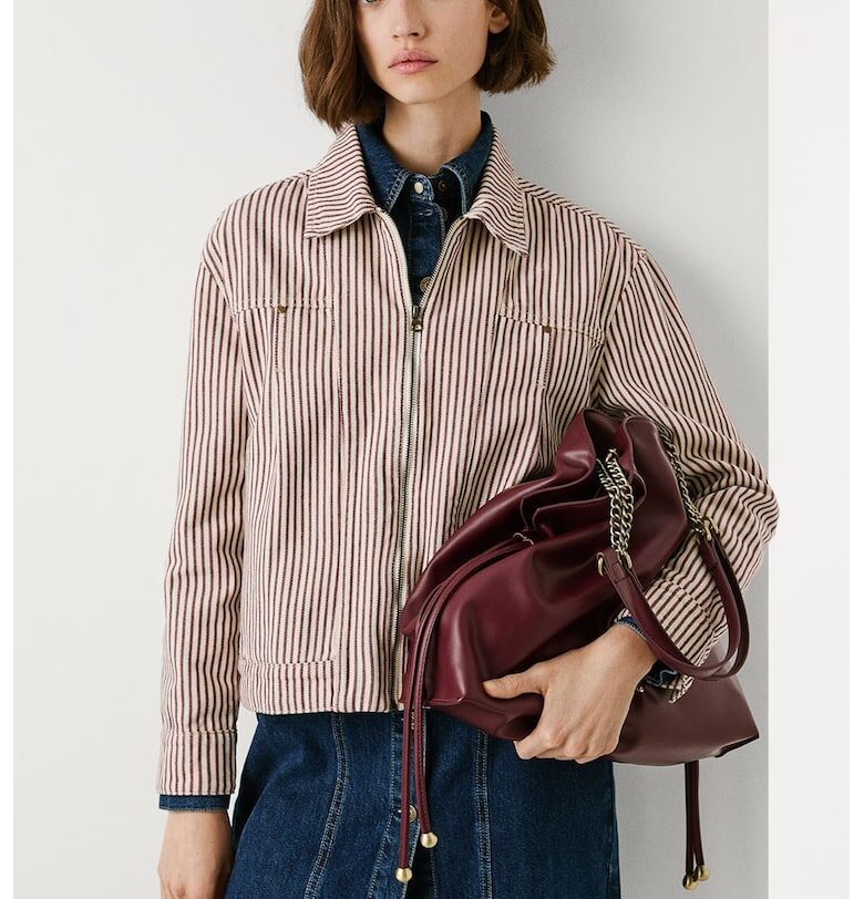 Раирано яке-риза с цип Pepe Jeans London