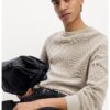 Релефен суитшърт с овално деколте Marks  Spencer