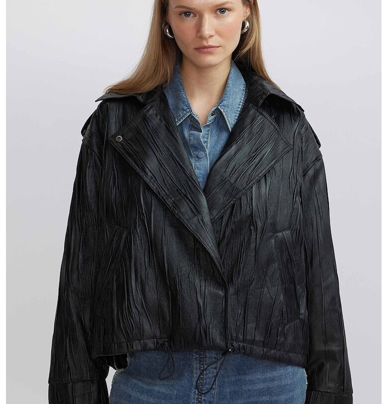 Релефно яке от еко кожа Ipekyol