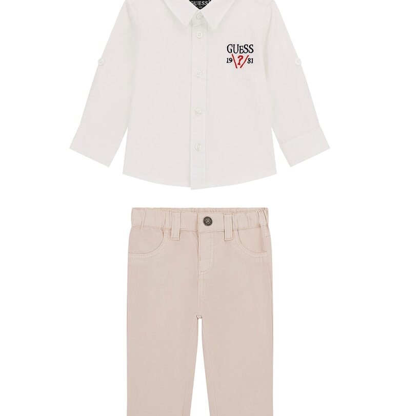 Риза и спортен панталон с бродирано лого - 2 части GUESS KIDS