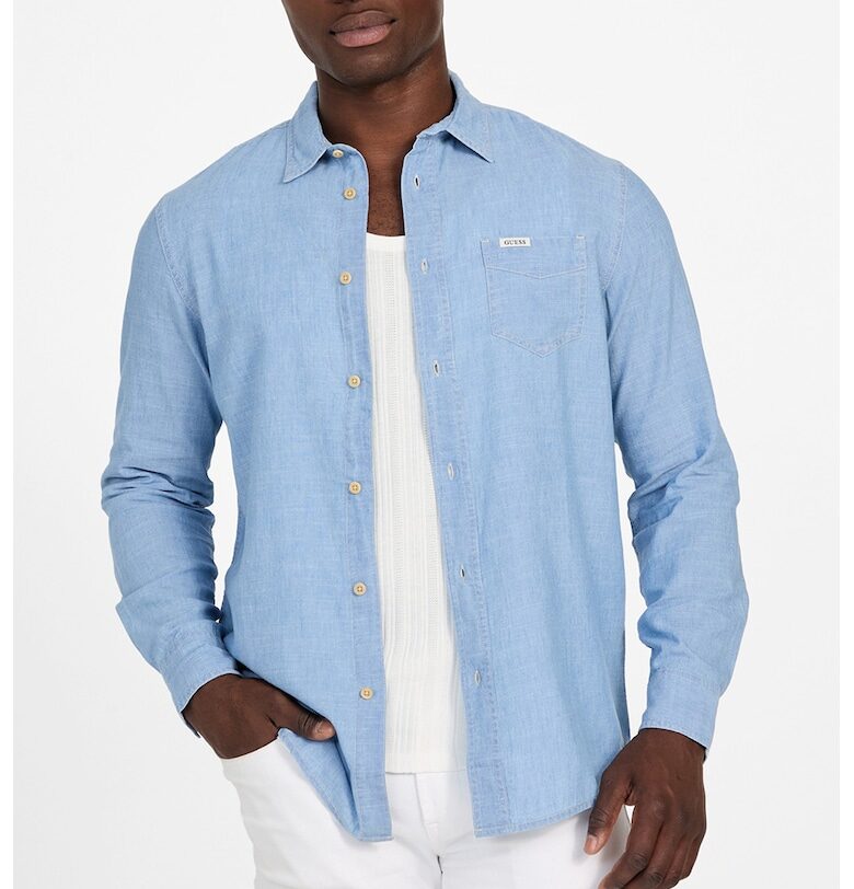 Риза от деним с джоб GUESS