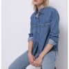 Риза от деним с капси COLINS