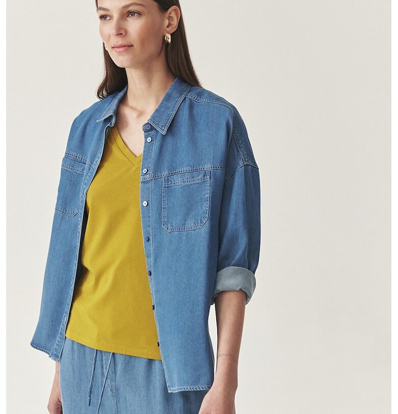 Риза от лиосел с дълги ръкави Tatuum