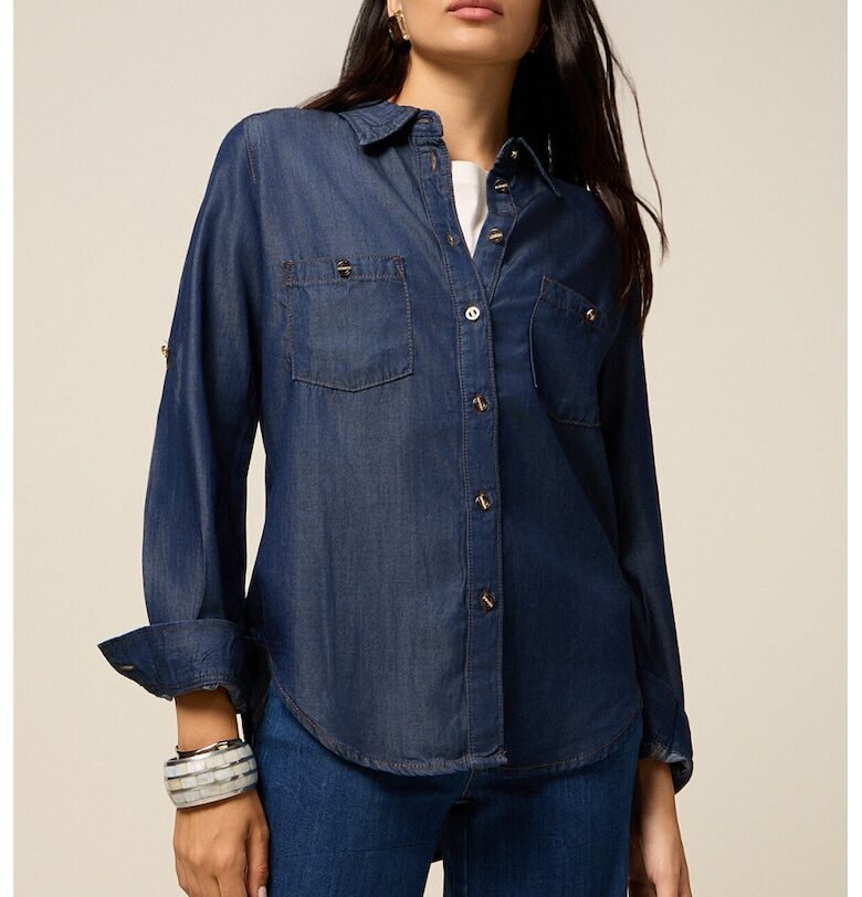 Риза от лиосел с пришити джобове Oltre