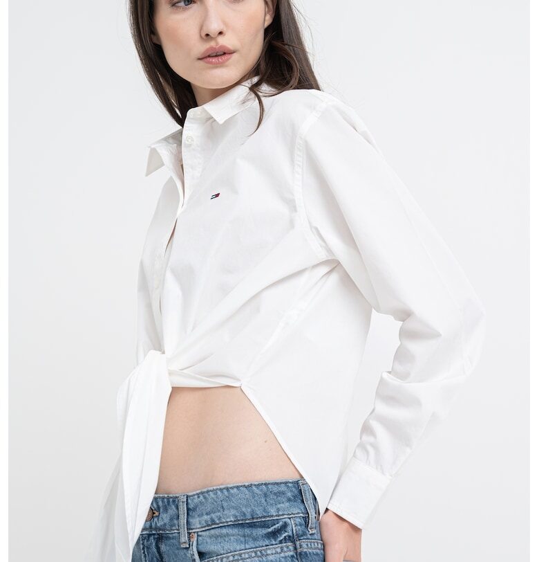 Риза от органичен памук с връзки Tommy Jeans