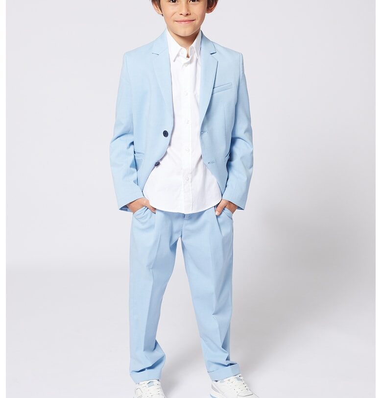 Риза от памук без шарка BOSS Kidswear