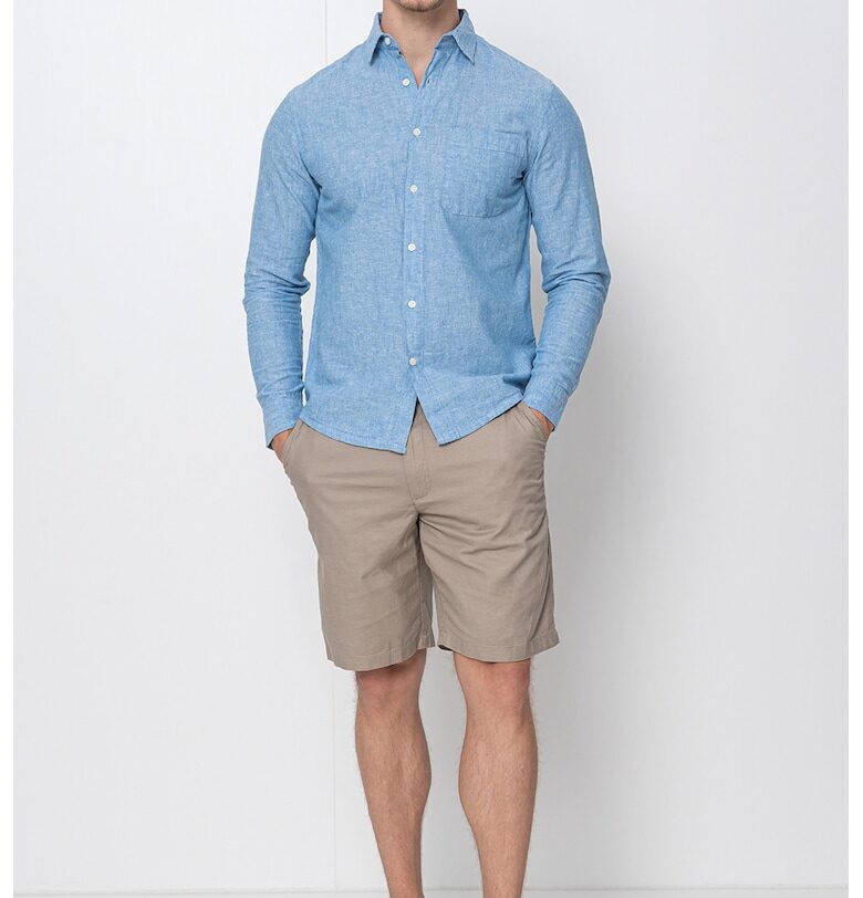 Риза от памук и лен OVS