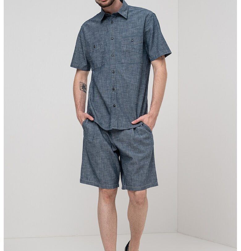 Риза от памук с джобове на гърдите United Colors of Benetton