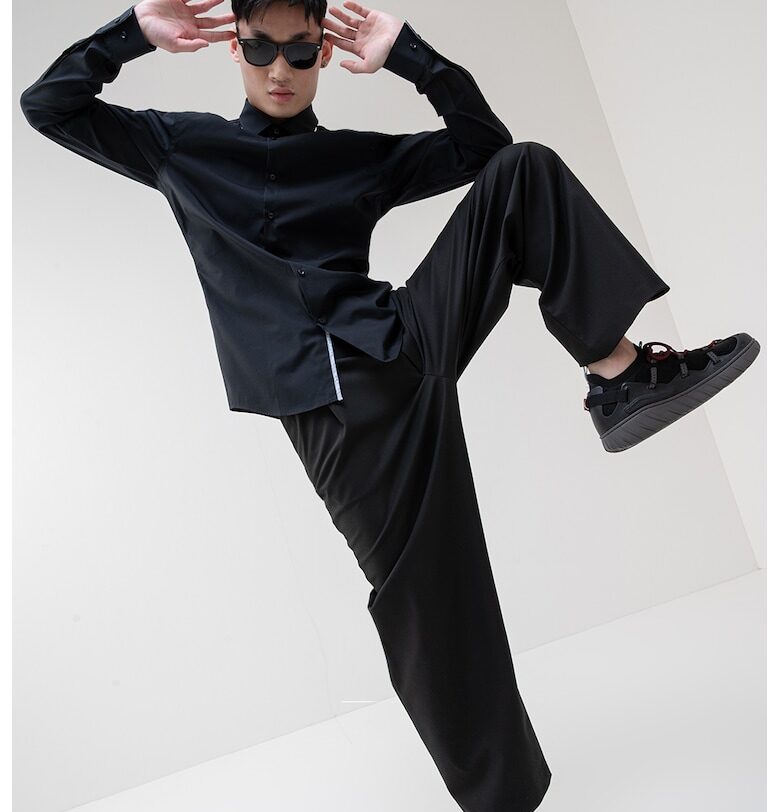 Риза от памук с дълги ръкави HUGO