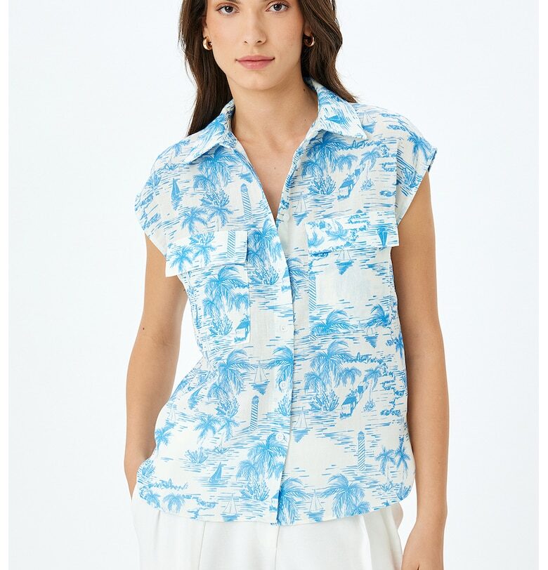 Риза с десен и джобове на гърдите KOTON