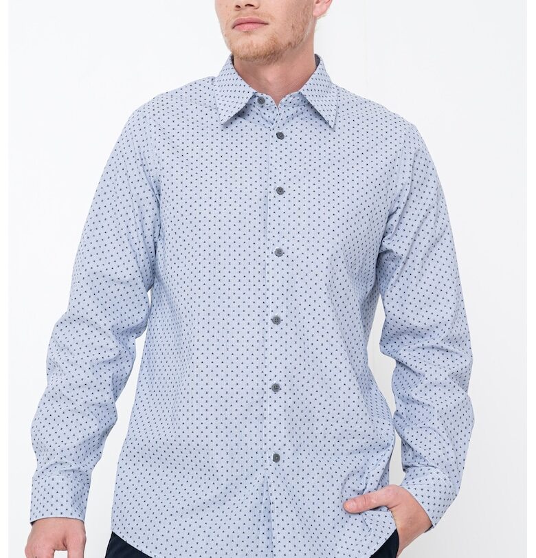 Риза с десен и класическа яка ARMANI EXCHANGE