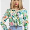 Риза с десен и набирания CAMISSI