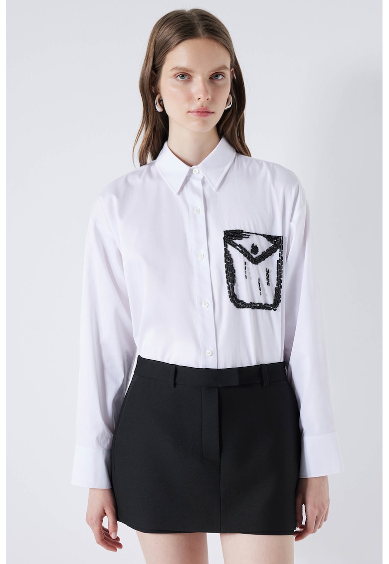 Риза с джоб с декоративни камъни Ipekyol