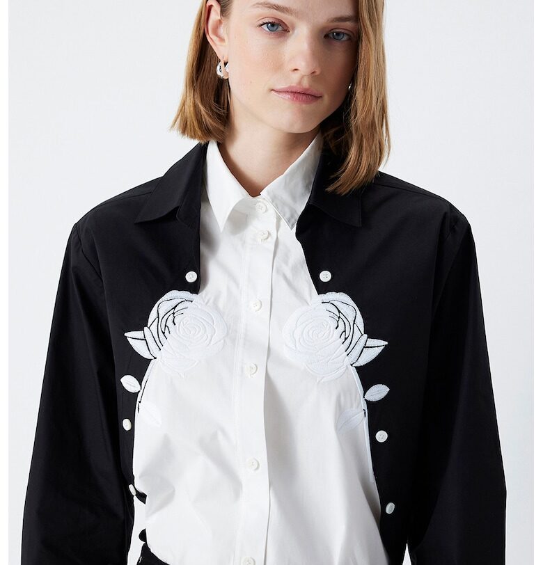 Риза с дизайн 2 в 1 и десен Ipekyol