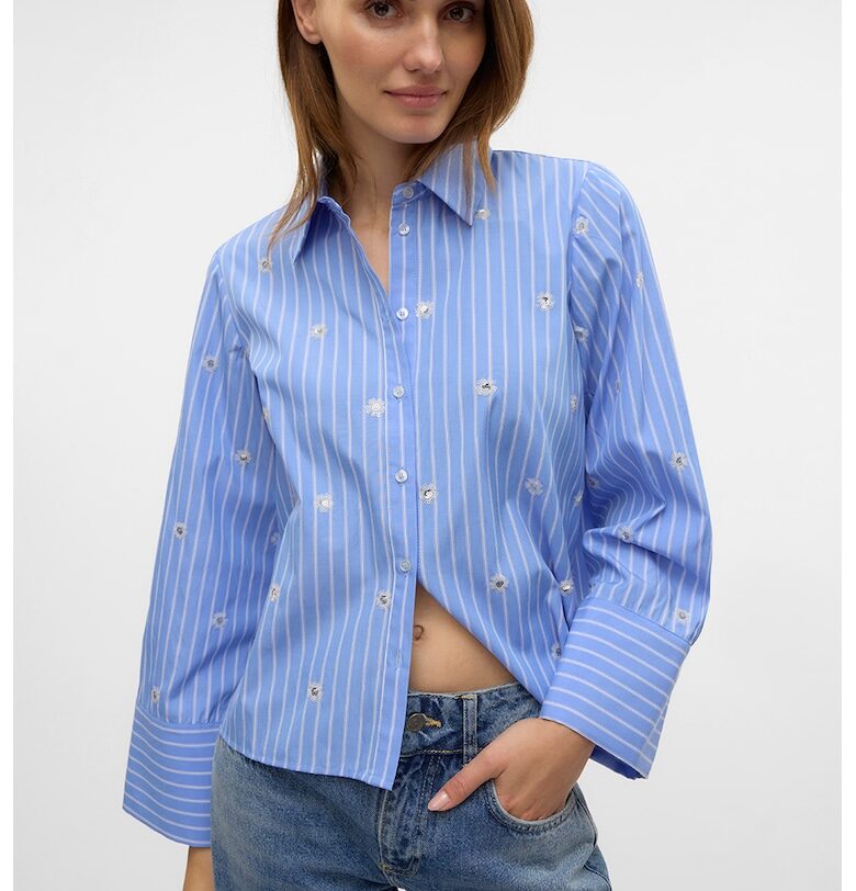 Риза с класическа яка и райе Vero Moda