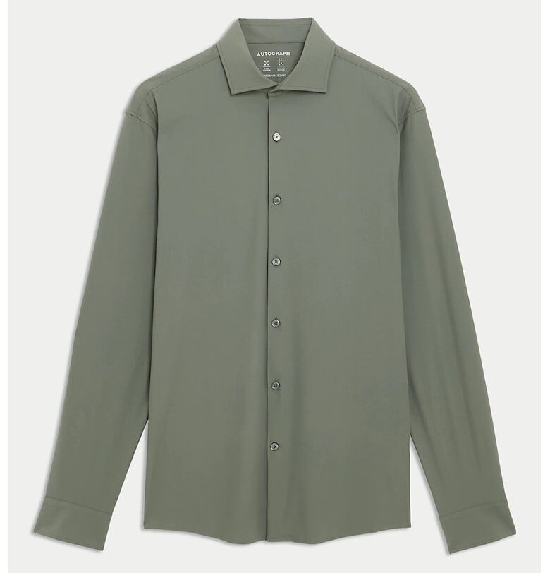 Риза с копчета на маншетите Marks  Spencer