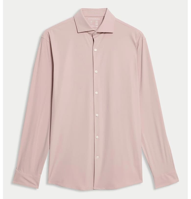 Риза с копчета на маншетите Marks  Spencer